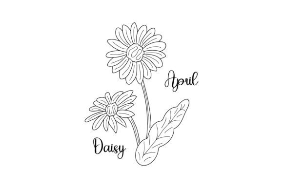 April Daisy Line Art: Crafts & Designs Review