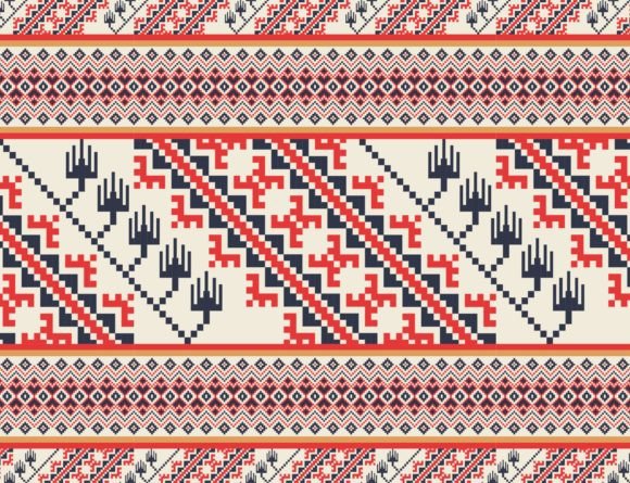 Aztec Geometric Embroidery Pattern: A Bold Graphic for Local Brands