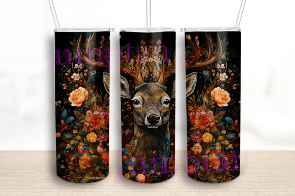 Embroidery Deer Tumbler: A Charming Addition to Crafts and Graphics