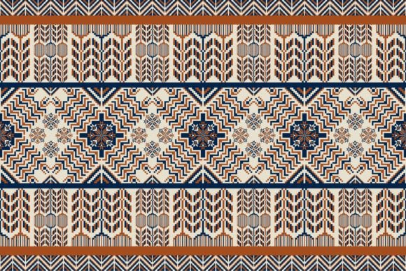 Embroidery Folk Ethnic Geometric Pattern: A Versatile Graphic for Publishers