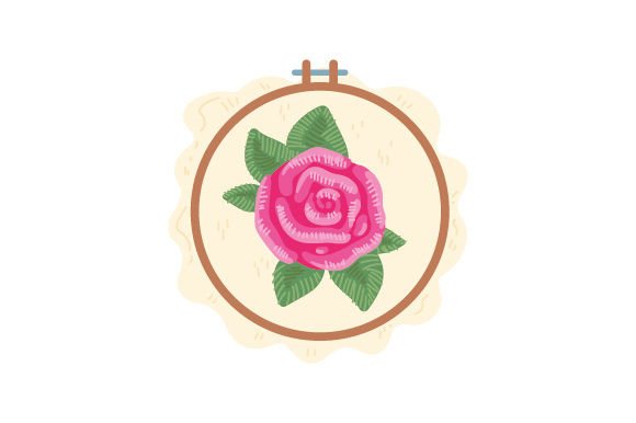 Embroidery Hoop with Rose: A Charming Asset for Crafts and Hobbies