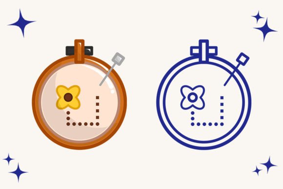 Embroidery Icon Logo: A Versatile Graphics Asset for Content Creators