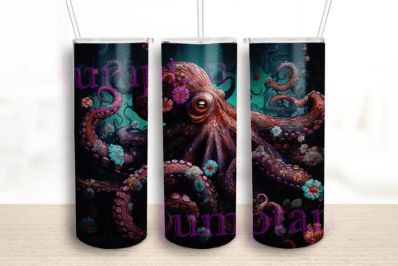 Embroidery Octopus 20 Oz Tumbler: A Crafty Graphics Gem