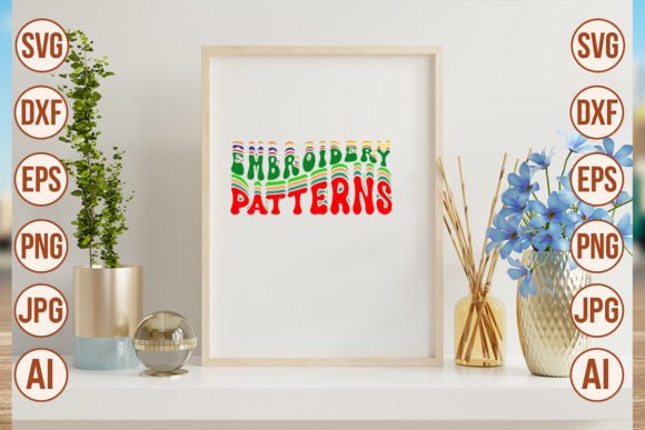 Embroidery Patterns SVG for T-Shirt Designs and Graphics