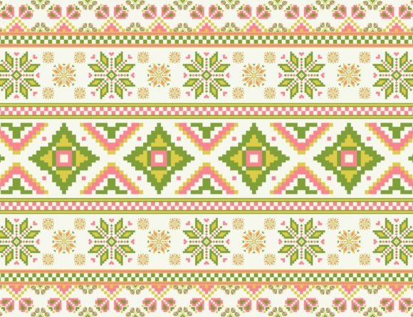 Ethnic Floral Embroidery: A Versatile Graphic for Patterns