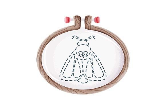 Halloween Moth Embroidery Hoop for Crafts & Hobbies