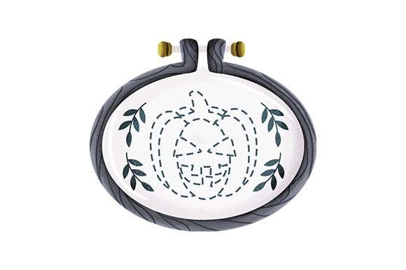 Halloween Pumpkin Embroidery Hoop for Crafts and Hobbies