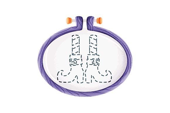 Halloween Witch Legs Embroidery Hoop for Crafts & Hobbies