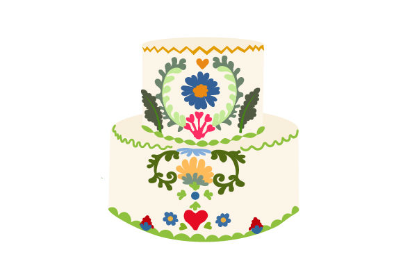 Mexican Embroidery Cake, Two Layer: A Crafty Addition to Mexico-Themed Designs
