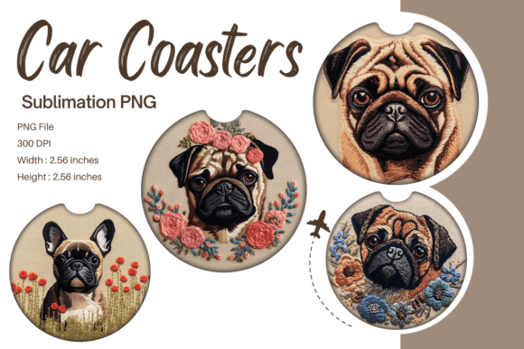Review: Dog Embroidery Car Coaster Sublimation Graphics