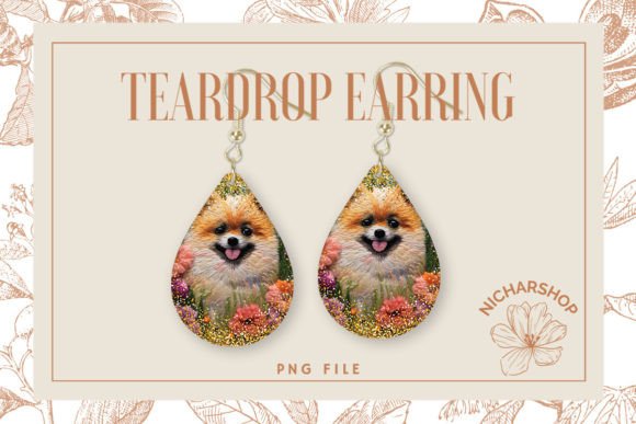 Review: Dog Flower Embroidery Teardrop Earring Graphics for Publishers