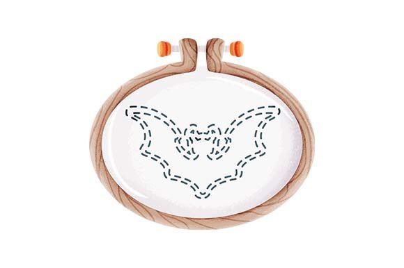 Review: Embroidery Hoop with Halloween Bat