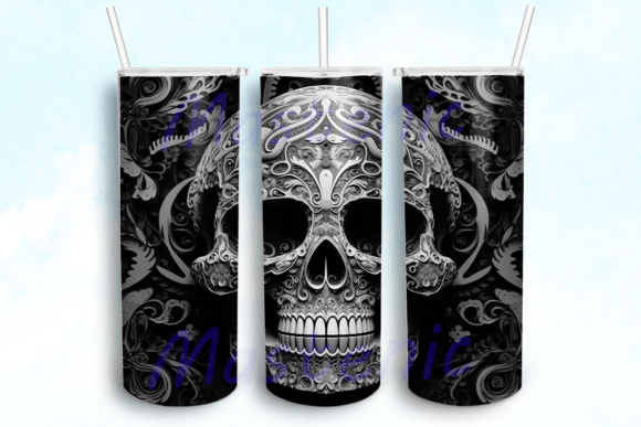 Review: Embroidery Skeleton Skull Tumbler PNG