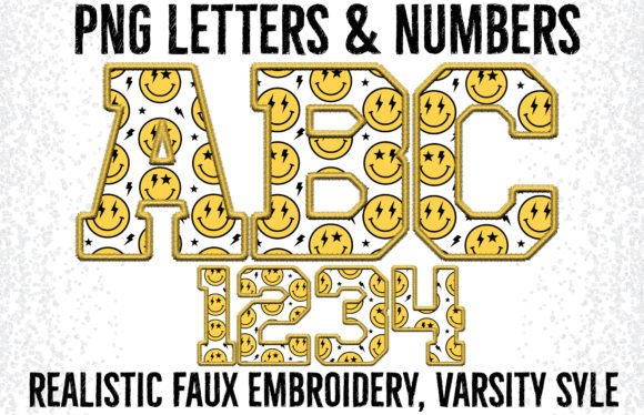 Review: Groovy Retro Yellow Faux Embroidery PNG for Crafts and Graphics