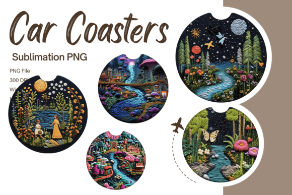 Review: Magic Flower Embroidery Car Coaster PNG