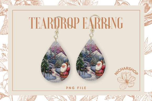 Review of Santa Christmas Embroidery Teardrop2