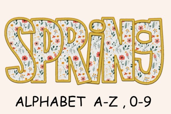Spring Boho Flower Alphabet: A Versatile Embroidery Design